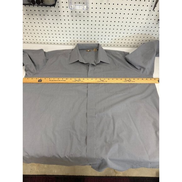 Enrico Garcia Mens Gray Button Up Dress Shirt Size 3XL 19-36/37 Long Sleeve - Picture 7 of 8